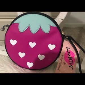 Betsey Johnson Strawberry Coin Purse/Wristlet